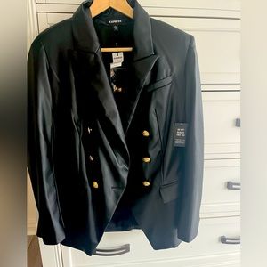 Express faux leather blazer